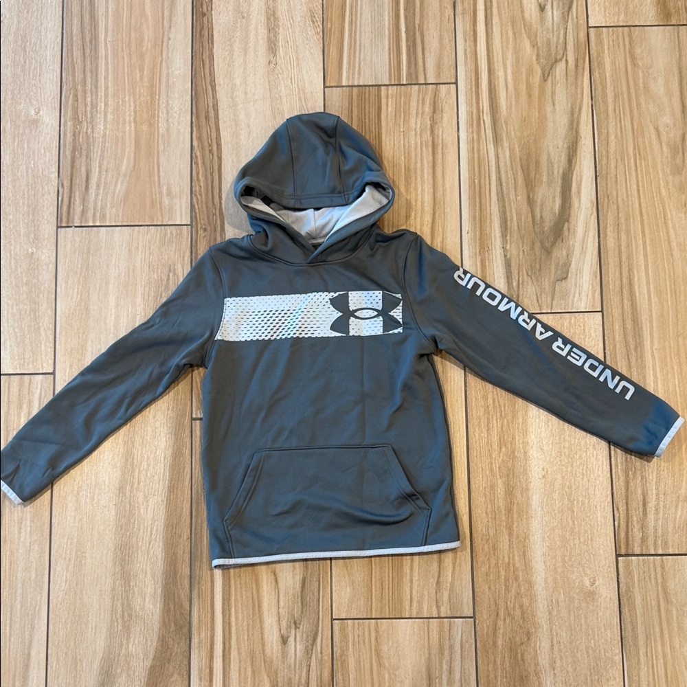 Under Armour Kids Gray Hoodie with Logo